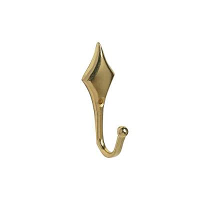 Paire de crochets en métal pour embrasse de rideaux (laiton brillant (diamant))