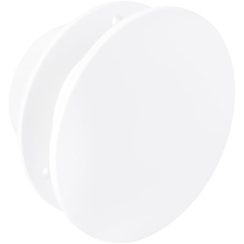 Vent Systems Ø100 mm Rund Lüftungsgitter Diffusor – Verstellbarer Luftauslass für Abluft und Zuluft, Tellerventil – Weiß Luftgitter für Bad,...