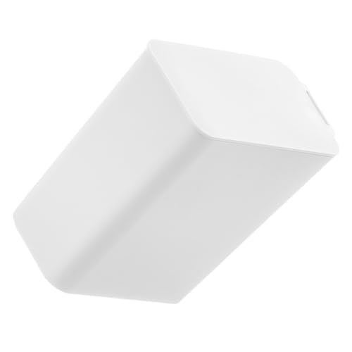 SMASOLO Papelera de Escritorio con Tapa Abatible Mini Cubo de Basura Portátil de PP para Oficina Cocina y Dormitorio Diseño Compacto y Resistente Blanco