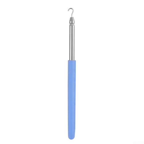 Besttoolifes Strumento retrattile per un facile utilizzo, assistente per indossare braccialetti con manico antiscivolo, aiutante per gioielli in acciaio inossidabile, design compatto portatile (blu)