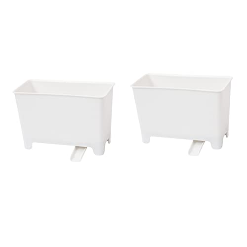Set 2 canecas de basura para cocina de plástico con tapa miniatura 1