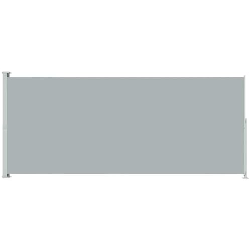 vidaXL Toldo Lateral Retráctil para Patio Separador Terraza Balcón Pantalla Solar Viento Enrollable Retroceso Automático Gris 200x500 cm