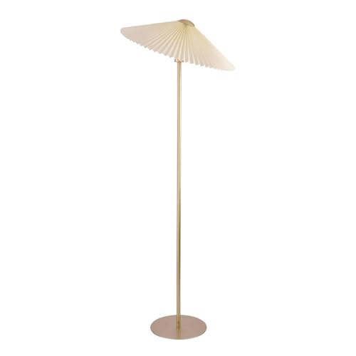 KUNJOULAM lampadaire, lampadaire de poteau d'or pour le salon, lampe haute de conception minimaliste avec abat - jour beige, lampe debout pour le salon, le Bureau, la maison