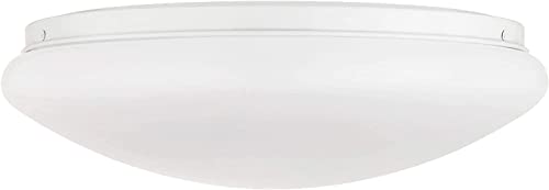 Sunlite 87762 11-Inch Led Cct Mushroom Ceiling Light Fixture, 16 Watts, Color Temperature Selectable 27K-50K, Dimmable, 1200 Lumens, 50,000 Hour Lifespan, Energy Star And Etl Listed #TOP20