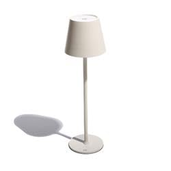 Muitomas, Lámpara de mesa con control táctil e intensidad de la luz ajustable, lámpara de diseño para mesita de noche o escritorio, carga cable USB-C, batería de 1800 mAh, color blanco