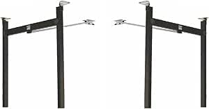 Pieds pour table pliante brasserie en métal noir robuste pour bancs de fête