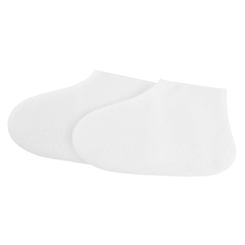 KICHOUSE 1 Pair Shoes Cover White Shoe Covers Shoe Covers for Rain Anti-slip Shoe Cover Silicon Shoe Covers Orange Ceiling Light Reusable Overshoes Waterproof Shoe Covers Boot Protector