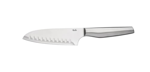 Fissler Essential/Edelstahl-Santokumesser (12,4 cm) große Klinge, mit Kullen, rostfrei, Spülmaschinen-geeignet, Allzweck-Küchenmesser, scharfe Messerklinge