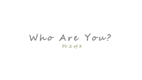 Page de couverture de Who Are You? Pt. 2 of 3