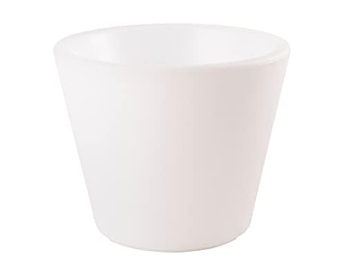 8 seasons Design Shining Classic Pot XM, Solar LED Pflanzkübel 49 x 39 cm (weiß), inkl. Solarmodul und LED in warmweiß, beleuchteter Pflanzkübel für außen, Blumenkübel, Solarkübel