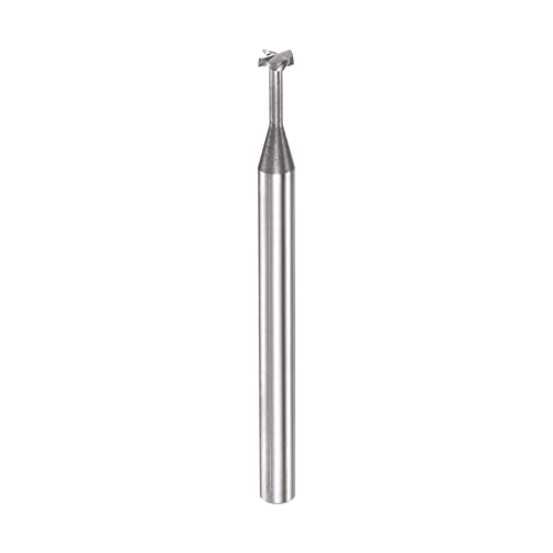 Image of HARFINGTON T Slot End Mill Milling Cutter 4mm Cutting 1.2mm Depth 4mm Shank Solid Carbide 4 Flutes for Aluminum Copper Zinc Alloy