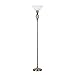 Price comparison product image MiniSun | Antique Brass Barley Twist Floor Lamp with a Frosted Alabaster Shade | Floor Lamps & Torchieres, Home Décor & Improvement Essential