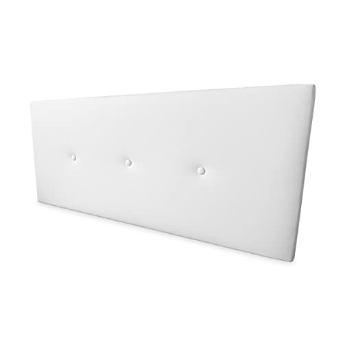 Somnia Descanso - Cabecero Polipiel Premium Acolchado Miami Medidas 190 x 60 cm (Cama de 180) Blanco