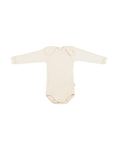 Dilling langärmliger Body aus natürlicher Merinowolle für Babys...