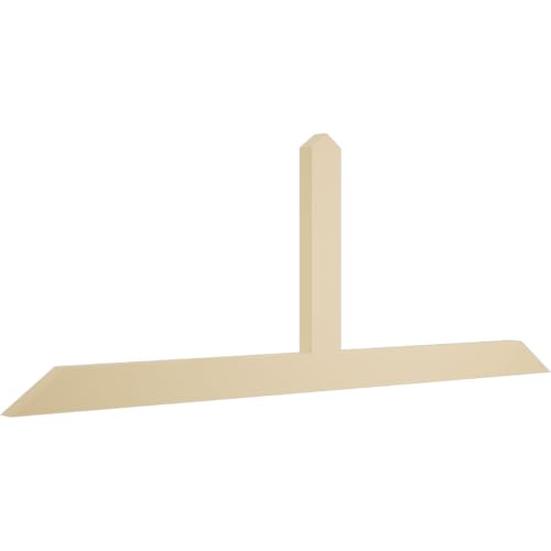 72"W x 27"H x 2"D x 4"F, 9/12 Pitch, Portland Signature Urethane Gable Bracket, Primed Tan