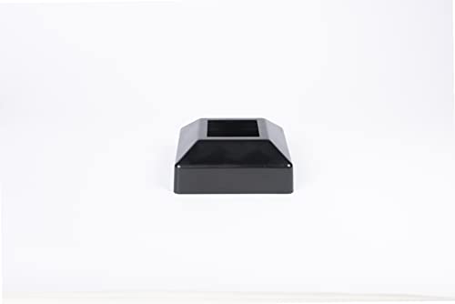 Post Cover Plate for 2" Floor Flange, Flange Base Shoe for Railings, Post Skirt Cover, one-Piece, Black - Thumbnail 4