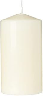 Spaas Scented Cylinder Pillar Candle, Spiritual Jasmine, ± 65 Hours, White, D 80 mm x H 150 mm