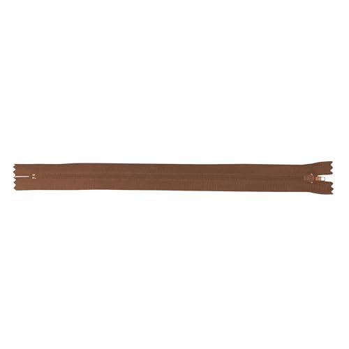 Image of Mandala Crafts 100 PCs Brown Closed-End 4 Inches Nylon Zippers for Sewing