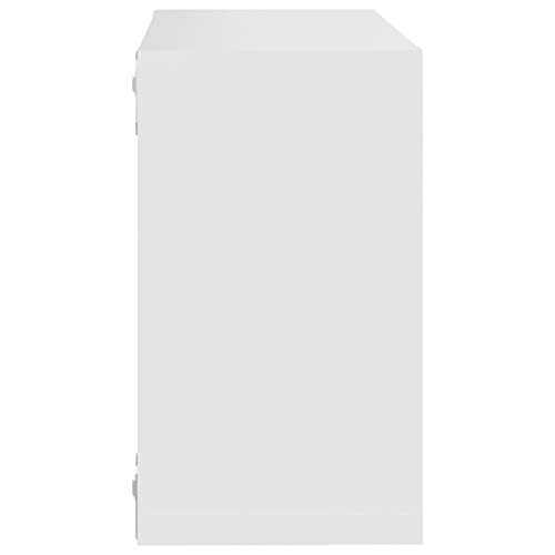 Miniatura 9 de Vidaxl 2x Estantes Cubo De Pared Estantería Colgante Cd Libros Coleccionables Fotos Adornos Decoración Librerías Contrachapada Blanco 26x15x26cm