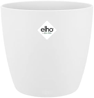 Elho Brussels Round 30 - Flowerpot - White - Indoor - Ø 29.4 x H 27.4 cm