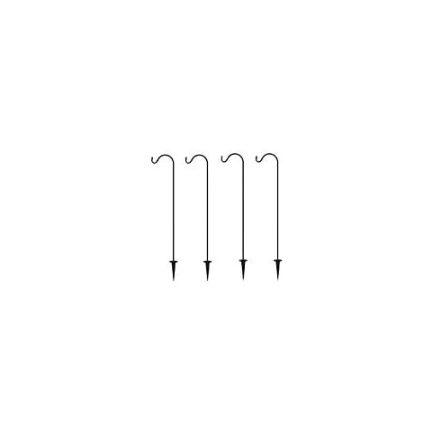 Natures Distributing X104 3 Piece Garden Stake Shepherds Hook Set Cover