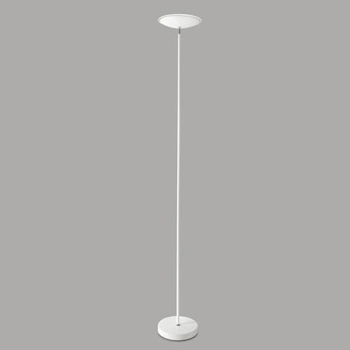 Lámpara LED de pie PERENZ de metal blanco con altura de 180 cm y difusor orientable