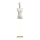  Schneiderpuppe Damenbüste Torso, schaufensterpuppe Körper weiblich, Höhenverstellbar mit Metall Base, weibliche Büste zum Boutiquen Bekleidungsgeschäft