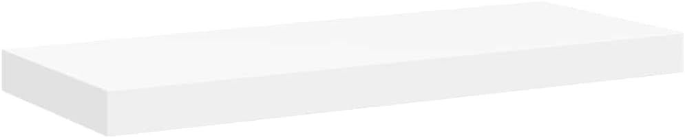 White Honeycomb Floating Wall Shelf Set of 2, Modern MDF Wood Ledge Shelves for Bedroom, Living Room Decor, Kitchen, Bathroom Storage