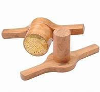 Nikas Traditional Wooden Kitchen Press Tool and Polished Achu Idiyappam, Noolputtu Press, String Hopper, Murukku Maker, Chakli Maker, Sev Sancha Maker with Steel Bottom Sheet (Brown)