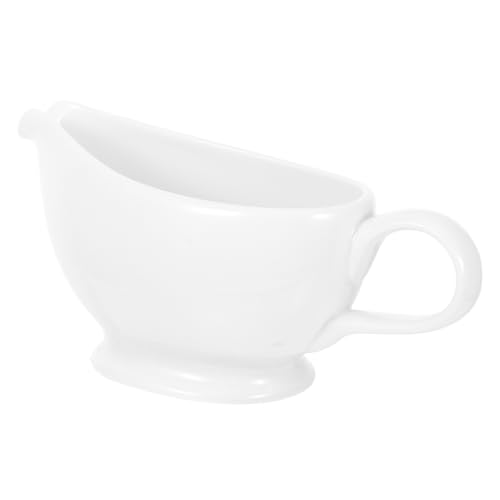 MAGICLULU Ceramic Sauce with Gravy Boat Lid Milk Jar Lid Perfect for Sauces Gravy Milk Jugs 300ml