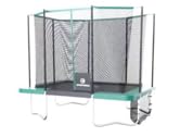 COSTWAY Cama Elastica Infantil, Trampolín Rectangular para Exteriores de 317 x 255 cm, Trampolín para Niños Multifuncional con Canasta de Baloncesto, Red de Protección para Niños Adultos (Verde)