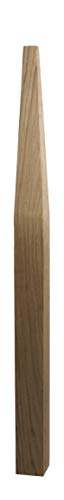 Red Oak 4991 6-1/4 inch Recessed Panel Contemporary Style Wood Box Newel Post for Stair Remodeling