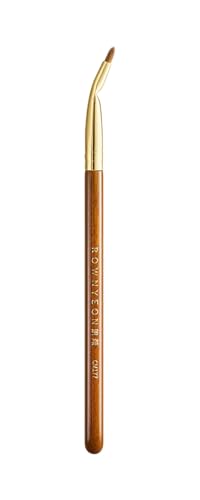 Desert Oak Series Bent Eyeliner Brush - 30° Angled Kolinsky Sable for Sharp Lines & Brows, Luxury