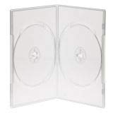 50 x Viva Elite Branded Slim Double Clear CD DVD Blu Ray Disc Cases (Face on Face) With Slim 7mm Spine. Cases Have A Outer Sleeve For Artwork Inlay. Same Cases As Used By Major Film Studios.