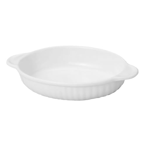 GLEAVI Bandeja Horno Cerámica Ovalada con Doble Asa Fuente Resistente para Gratinados y Servicio Casa Hotel o Restaurante