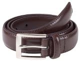 Sportoli Mens Classic Stitched Genuine Leather Uniform Belt - Brown (38)3