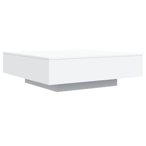 vidaXL Table Basse, Table d'Appoint, Bout de Canapé, Meuble de Salon Salle de Séjour Maison Intérieur, Moderne, Blanc Bois d'Ingénierie