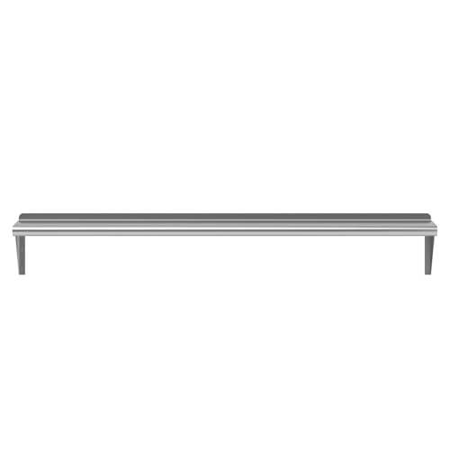 Image of AmGood 10 in. x 60 in. Stainless Steel Wall Shelf | NSF | Metal Shelving | Garage, Laundry, Storage, Utility Room | Restaurant, Commercial Kitchen