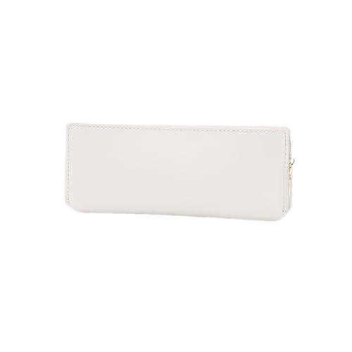 Image of Pencil Case Lightweight and Durable Ideal Pencil Pouch (Beige,Faux leather)