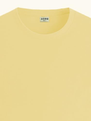 Image of ADRO Men's Cotton Solid Regular Fit T-Shirt
