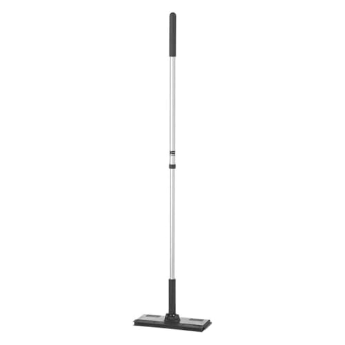 カインズ(CAINZ) フローリングワイパー 本体 高さ74～108cm ブラック 立つフローリングワイパー スタンドロック モップ 床掃除 掃除 フローリング 自立 フロアモップ フロアワイパー