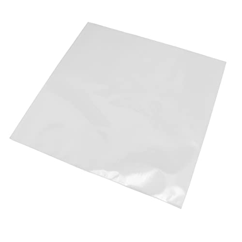 BELLIFFY 50個平型オープンバッグ 密封なし 厚手広 ビニールレコード保護スリーブ レコード用 透明カバー
