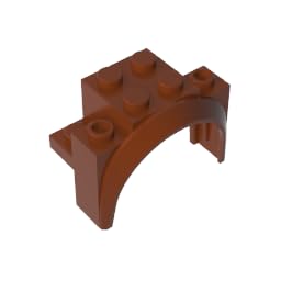 Transportation Wheel Arch, Mudguard 4x2 1/2x2 1/3 10PCS Compatible with Lego 18974 GDS-2021 Classic Bulk Toy MOC Color:Reddish Brown — image 1