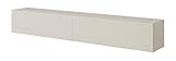 Selsey Mueble De TV Mesa De TV 200 cm Suspendido para Salón Dormitorio Gris Beige Bisira