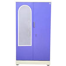 RAHMATH Furniture & Home Needs Metal 2 Door Brown Almirah Wardrobe (Size 78, Height X 36, Width X 19 Depth) Blue Color
