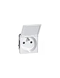 prise rj45 legrand mosaic brico depot Volume: 1.57 dm3 Legrand 077119 Prise de avec Volet Mosaic, Connexion par Bornes Automatiques, Courant 2P+T, 2 Modules, Blanc
