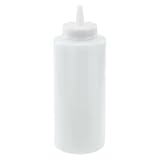 Winco 6-Piece Squeeze Bottles, 12-Ounce, Clear