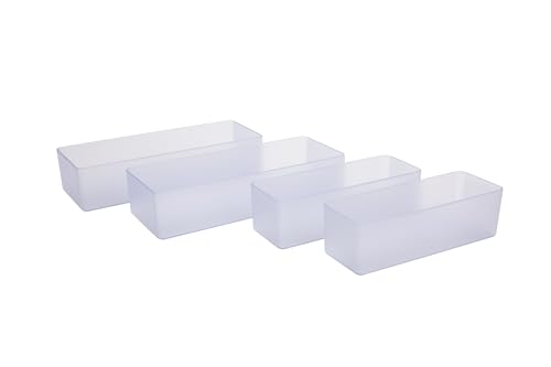 Character The Organizers, 4-Piece Storage System for Toolbox and Tool Bag Home Organization, Clear