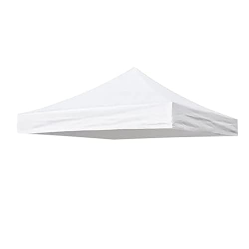 Waterproof Canopy Tent Top Cover 10x10 ft - Durable Polyester Replacement Canopy Fabric for Outdoor Events (Only Top Fabric) (White)