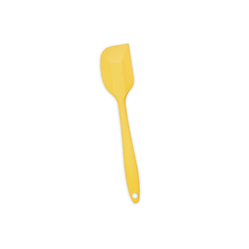 Espatula de Silicone Reta Amarela Pequena - Oikos
